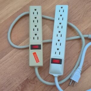 2 surge protectors - One w/ 4 Outlets And one w/ 6 Outlets